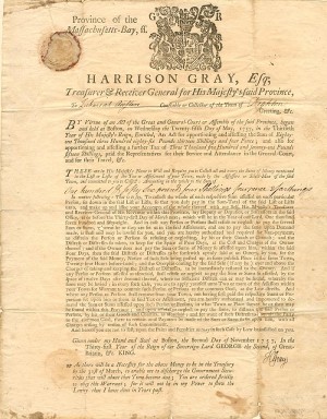 Tax Warrant signed by Harrison Gray